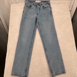 Paperdenim&cloth Mens Straight Leg, Light Wash Soft 100% Cotton Jeans 28x30